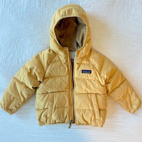 Patagonia Kids' Cotton Down Jacket, Beewax Tan - Picture 2 of 9